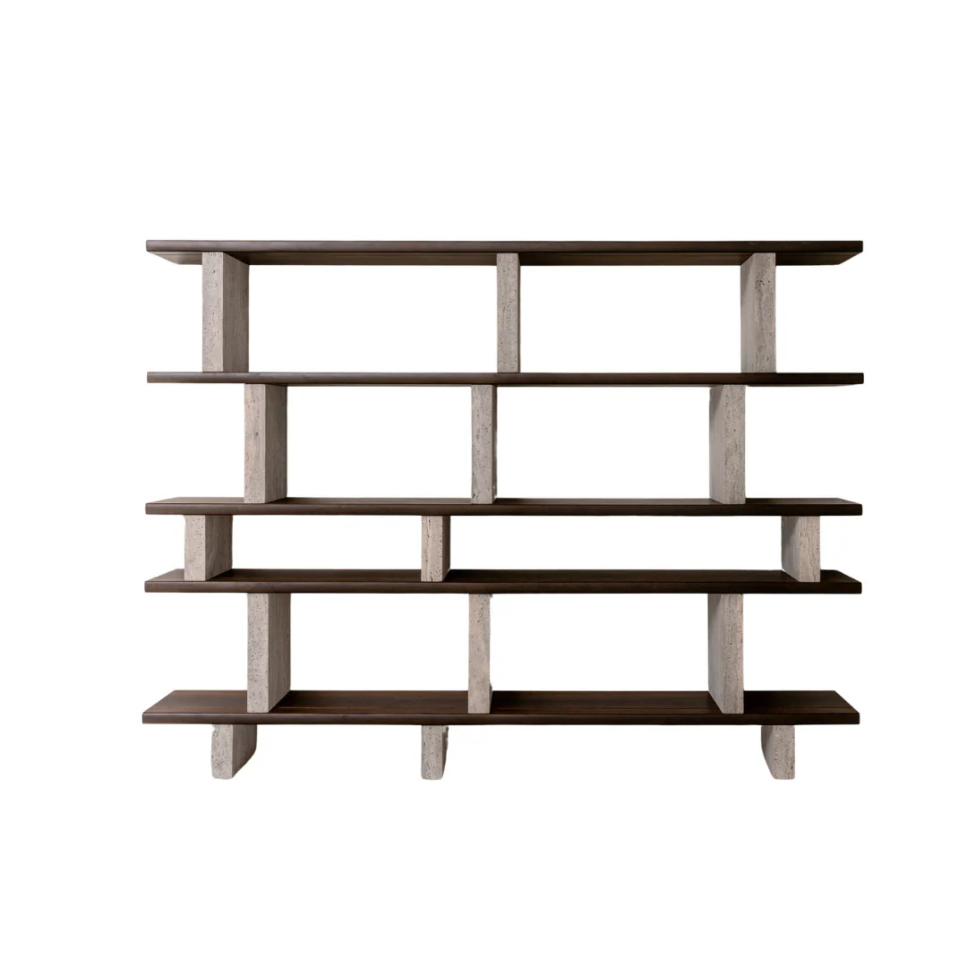 Marbe Store Rack Rack Merpins Travertine Marble Shelf Unit – RIS Store KSA